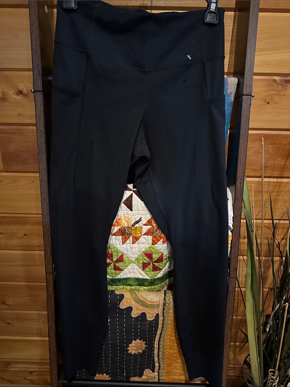 Brooks Black Running Tights with Inner Waistband Logo 7/8 length